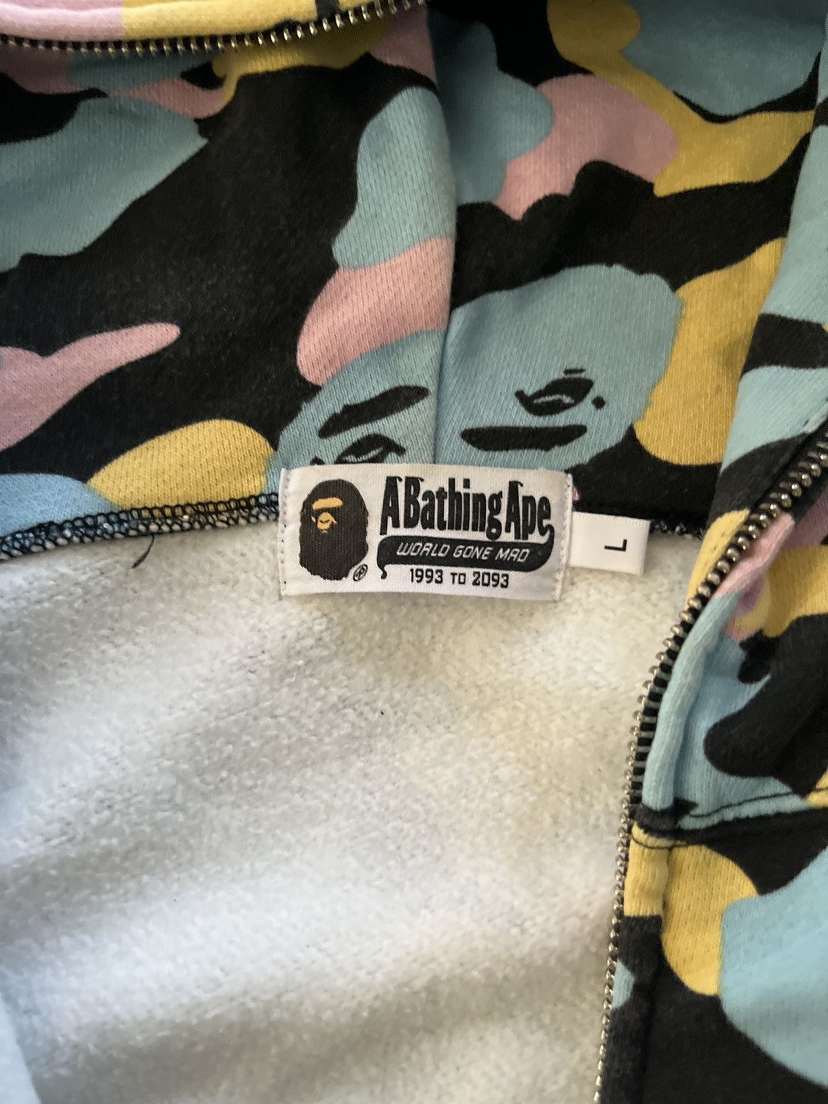 Bape New Multi Camo Shark Full Zip Hoodie Size US L / EU 52-54 / 3 - 4 Thumbnail