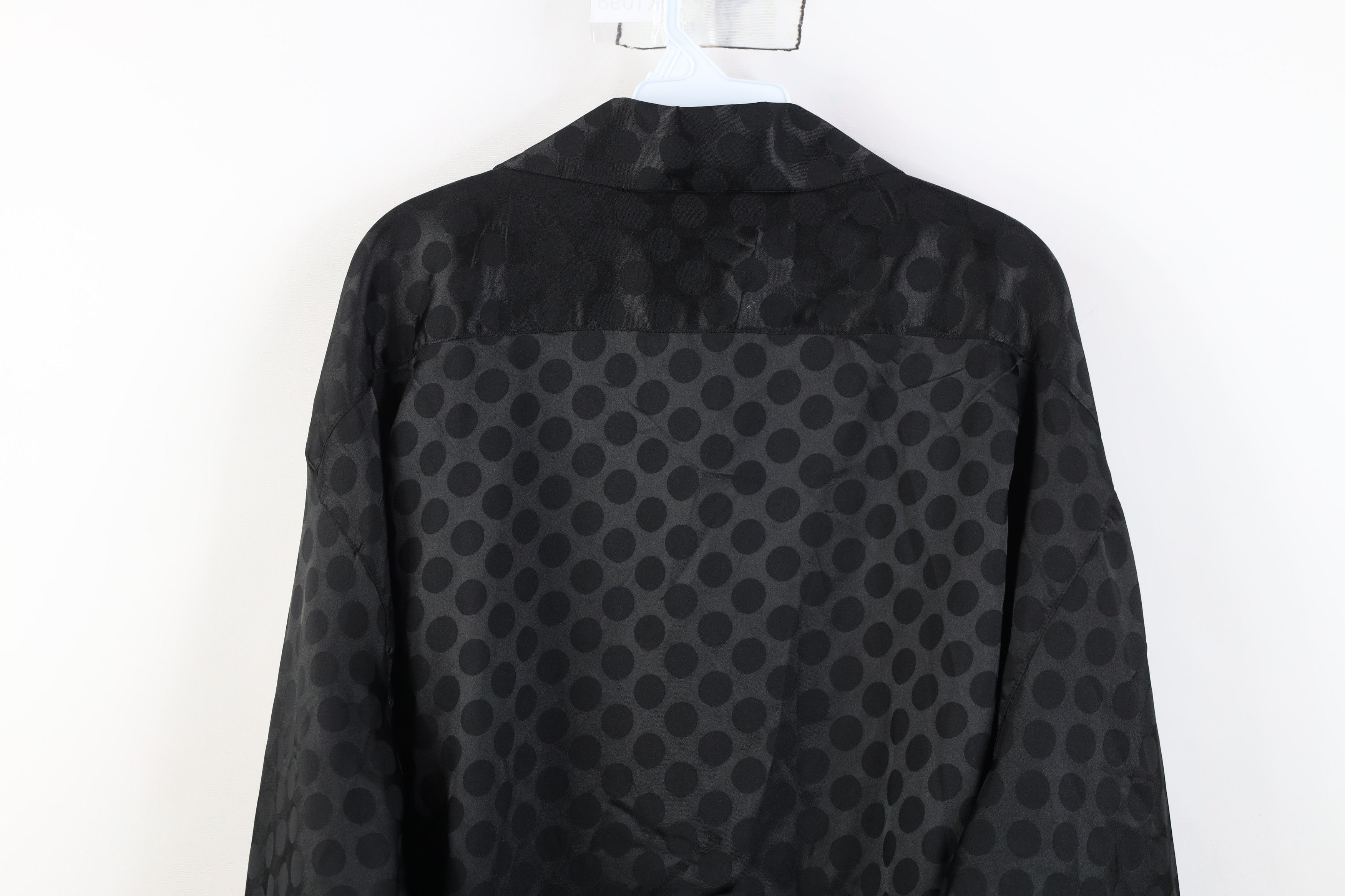 Vintage Vintage 90s Y2K Streetwear Polka Dot Button Shirt Black Size US XXL / EU 58 / 5 - 13 Thumbnail