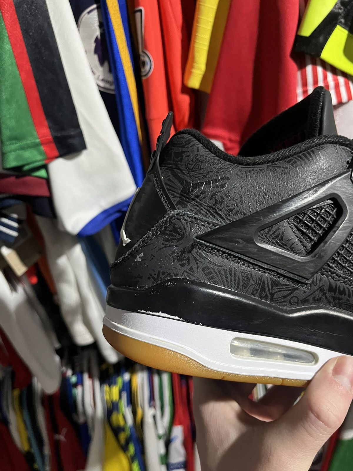 Jordan Brand × NBA Air Jordan 4 Retro SE Laser Black Gum 2018 Size US 10 / EU 43 - 8 Thumbnail