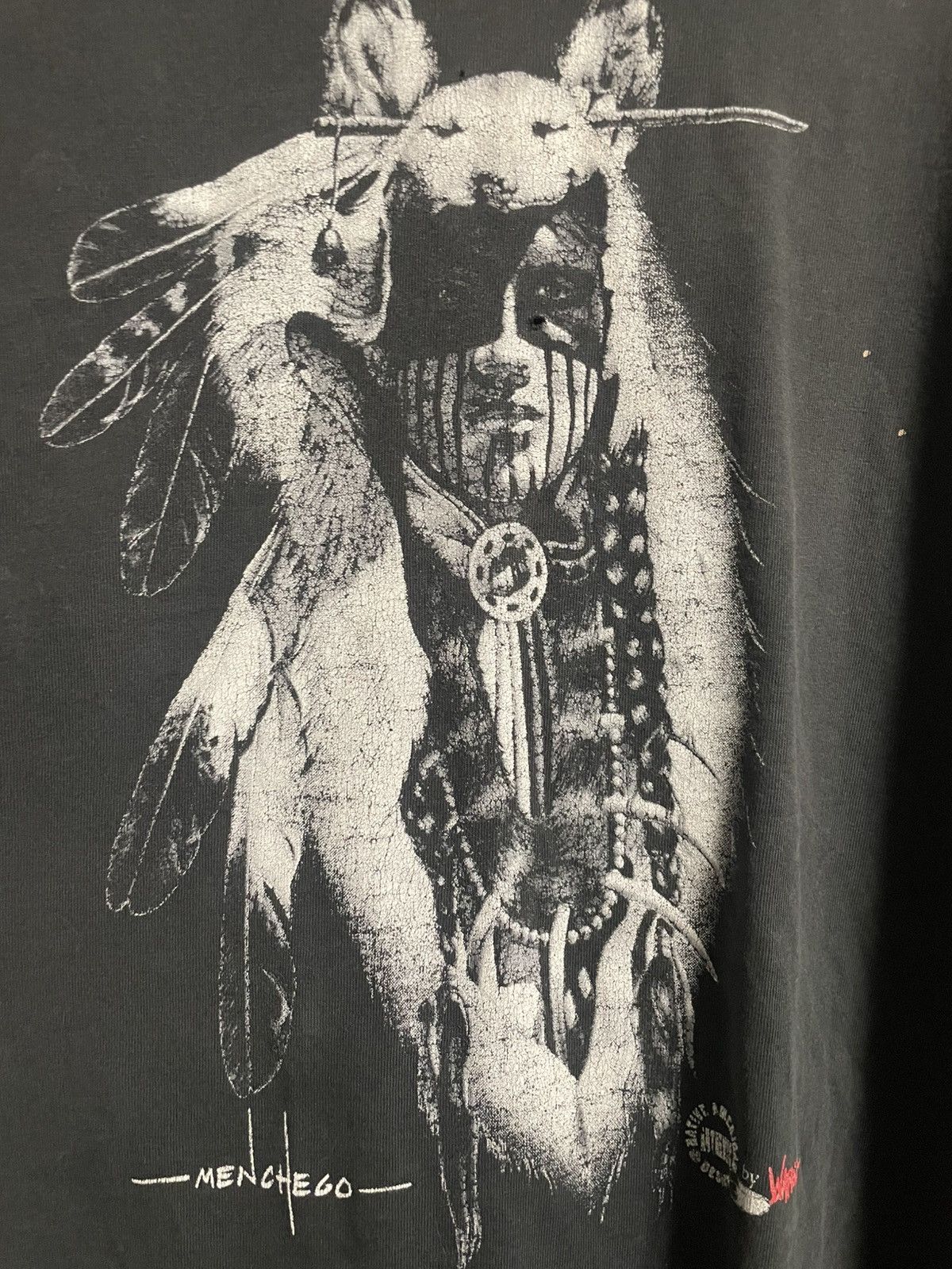 Vintage Thrashed Vintage Menchego Tee Size US XL / EU 56 / 4 - 2 Thumbnail