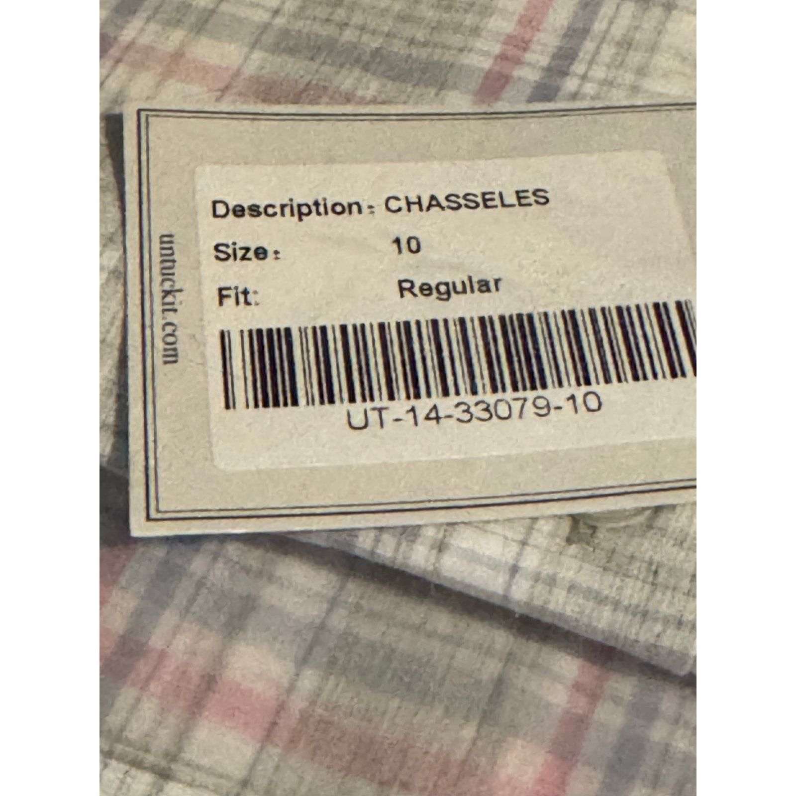 UNTUCKit UNTUCKIT Chasseles Plaid Shirt Cotton Gray Pink Size 10 Size S / US 4 / IT 40 - 6 Thumbnail