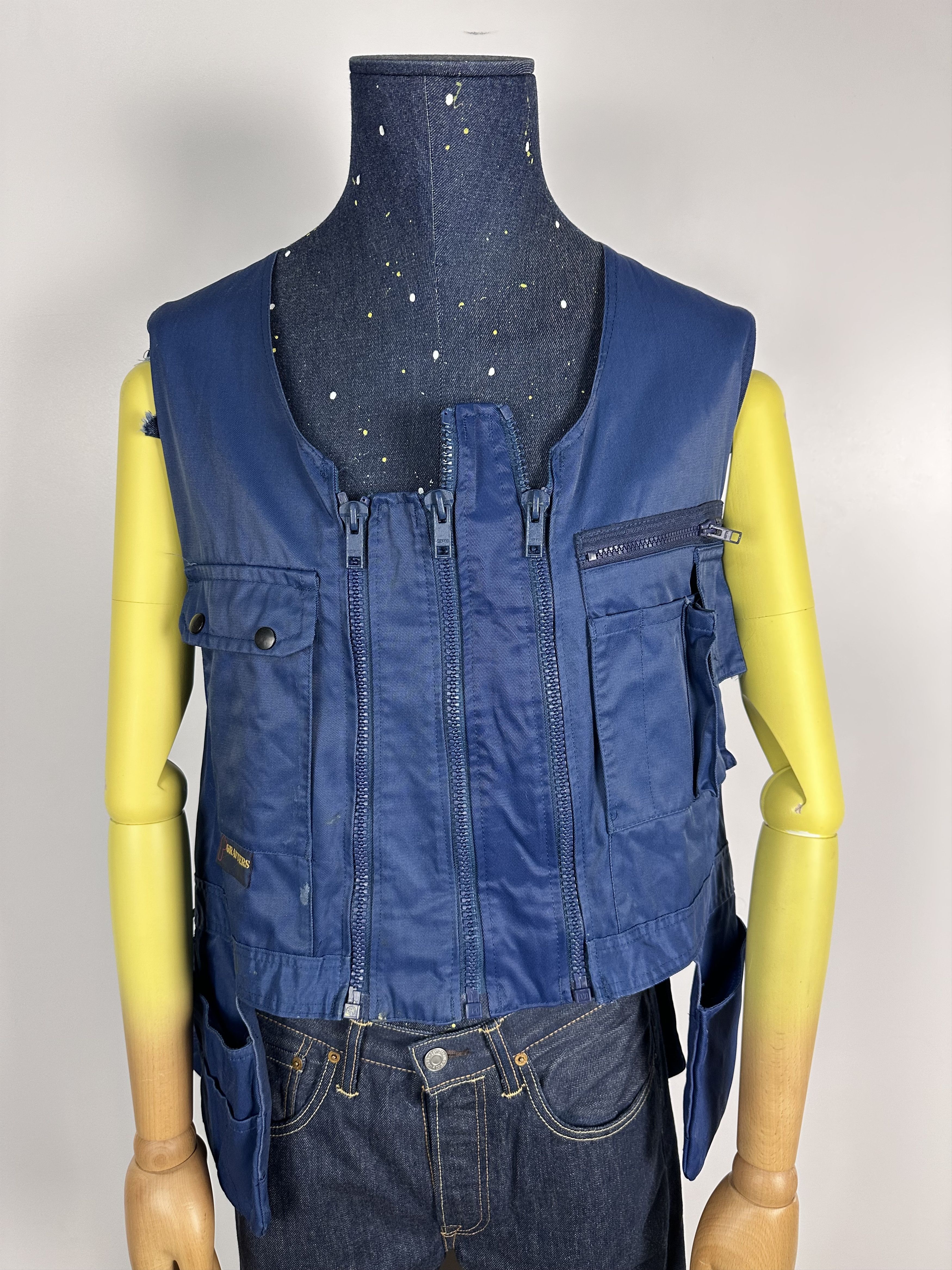 Dickies × Vintage Dickies Grafters Work Cargo Vest Vintage Blue Mens Size M Size US M / EU 48-50 / 2 - 3 Thumbnail