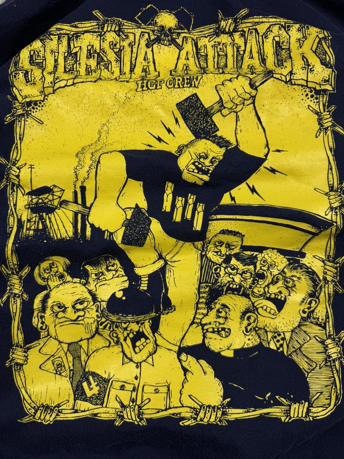 Band Tees × Vintage Vintage 00s Silesia Attack hard core punk castet zip hoodie Size US L / EU 52-54 / 3 - 7 Thumbnail