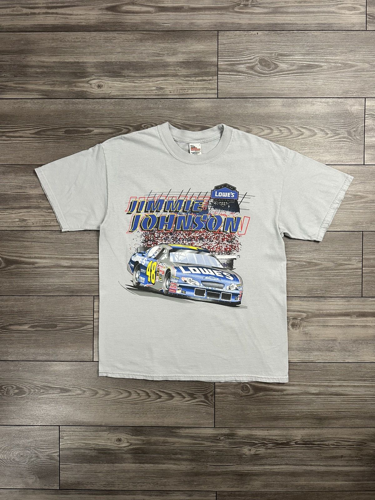 Chase Authentics × NASCAR Vintage Y2K Jimmie Johnson Nascar Lowes Racing T Shirt Size US L / EU 52-54 / 3 - 1 Thumbnail