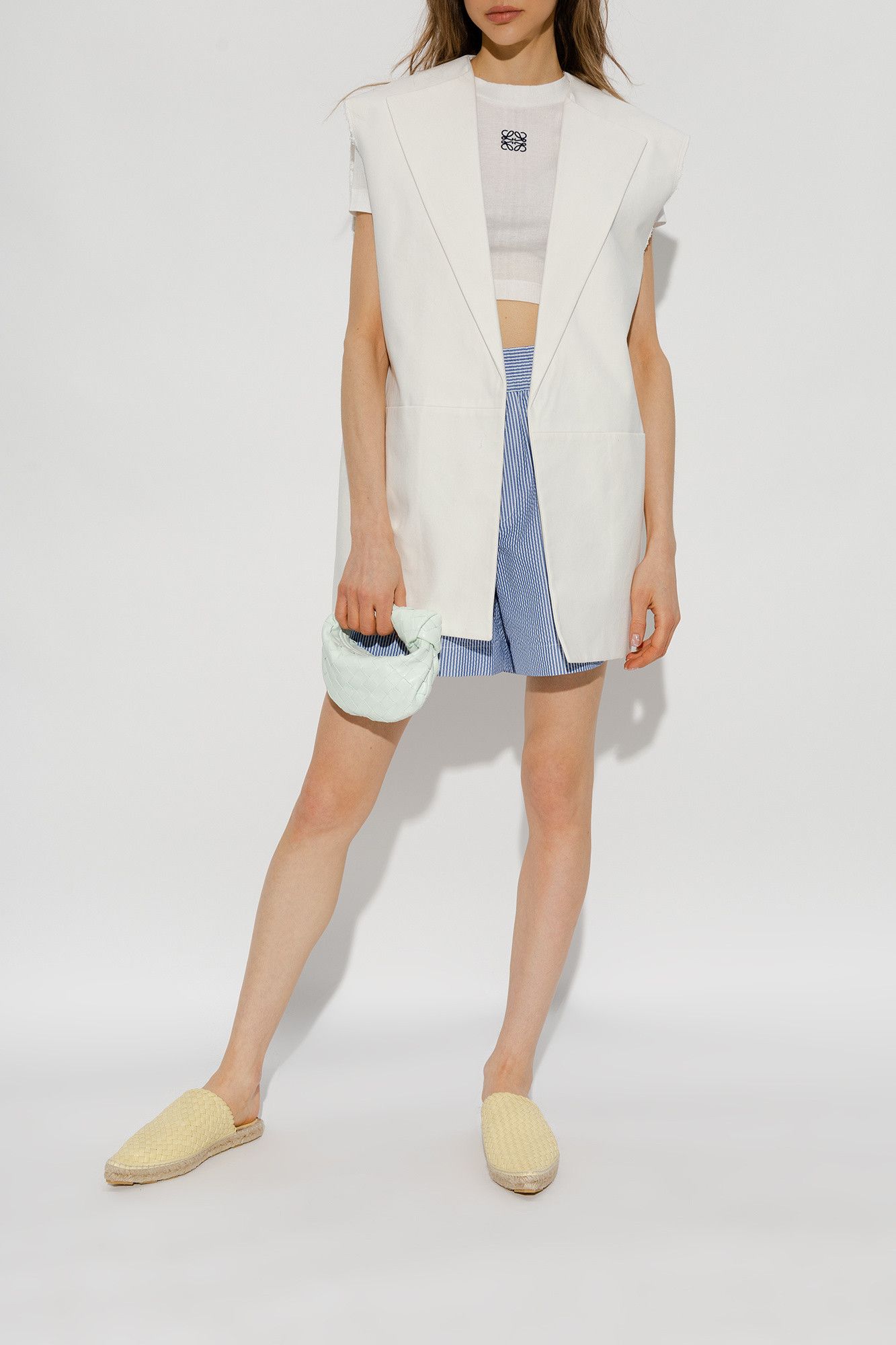 Bottega Veneta o1loc1c0824 Open Back Espadrille in Light Yellow Size US 10 / IT 40 - 3 Thumbnail