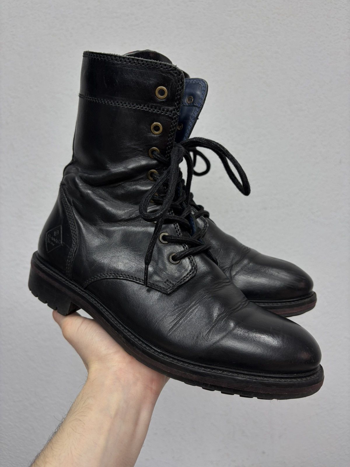 If Six Was Nine Artisan Black Harness High Guidi Vibe Leather Biker Boots Size US 9 / EU 42 - 8 Thumbnail