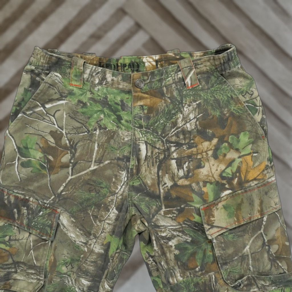 Doublet VINTAGE RedHead Pants Mens Large Green Brown Camouflage Double Knee Cargo Silent Hide Size US 34 / EU 50 - 1 Thumbnail