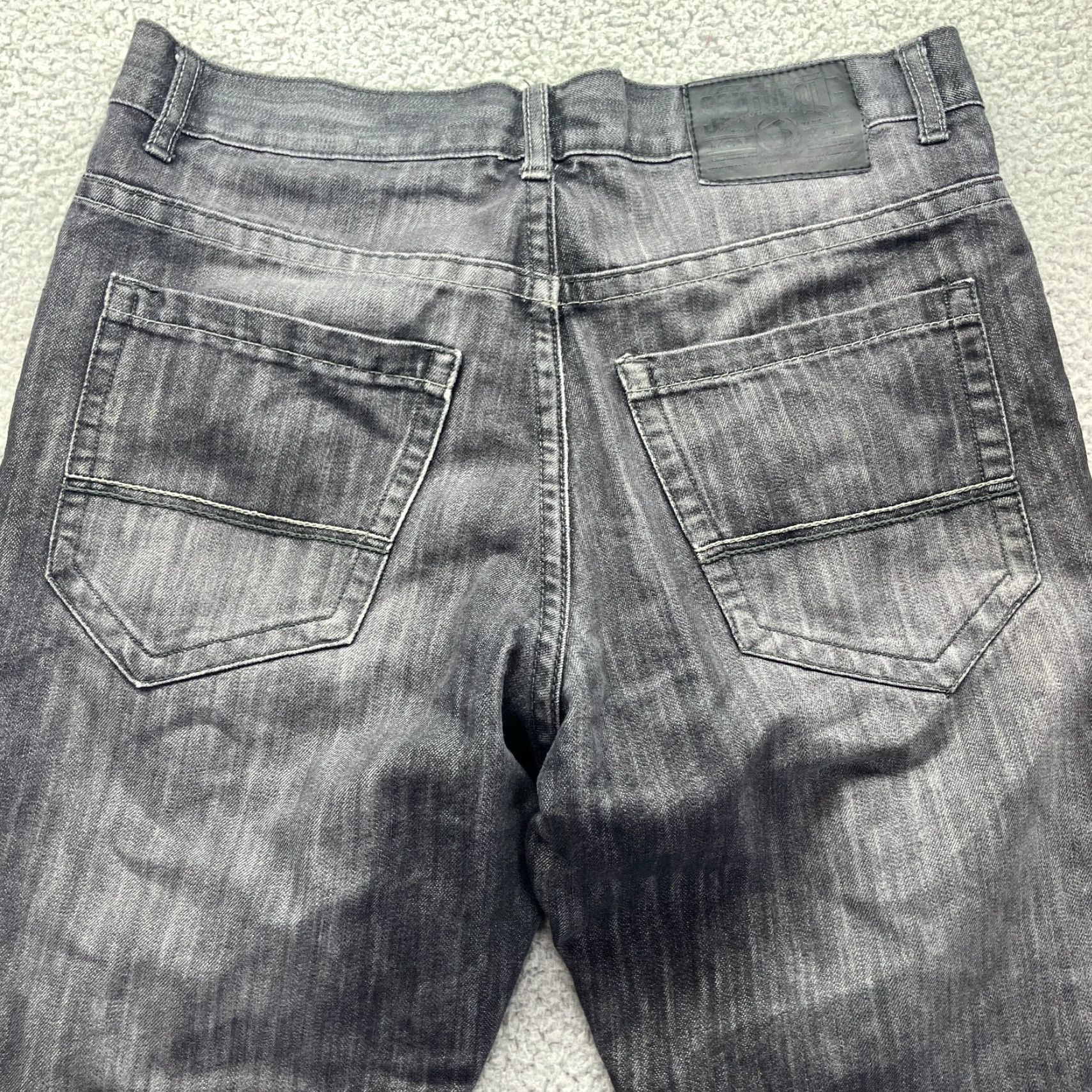 Southpole VINTAGE SouthPole Jeans Mens 32x30 Black Relaxed Straight Leg Skater Y2K Faded Size US 36 / EU 52 - 6 Thumbnail