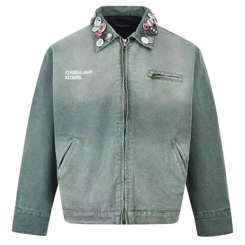 Japanese Brand Vintage street punk washed and distressed badge jacket Size US XL / EU 56 / 4 - 2 Thumbnail