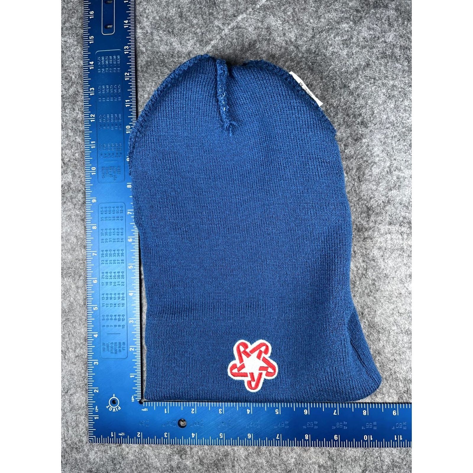 Vintage Thinsulate Beanie Mens M Blue Knit Insulated Winter Hat Star Patch Casual Size ONE SIZE - 5 Thumbnail
