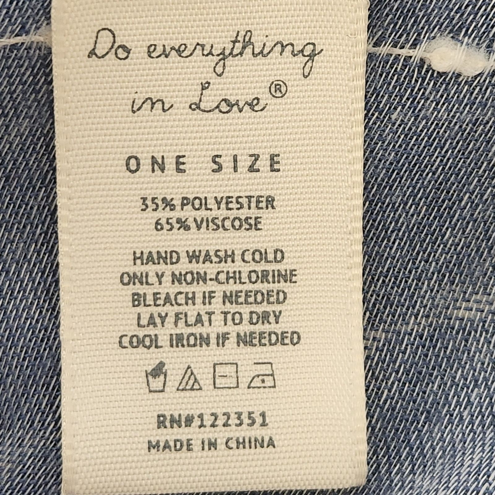 Other Do Everything In Love Blue Cardigan One Size Frayed Hem Size ONE SIZE - 6 Thumbnail