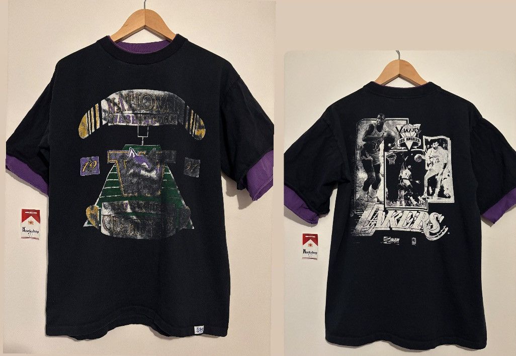 Vintage Vintage Test Print Error Huskies Champs /Lakers Double Sided Size US L / EU 52-54 / 3 - 1 Thumbnail