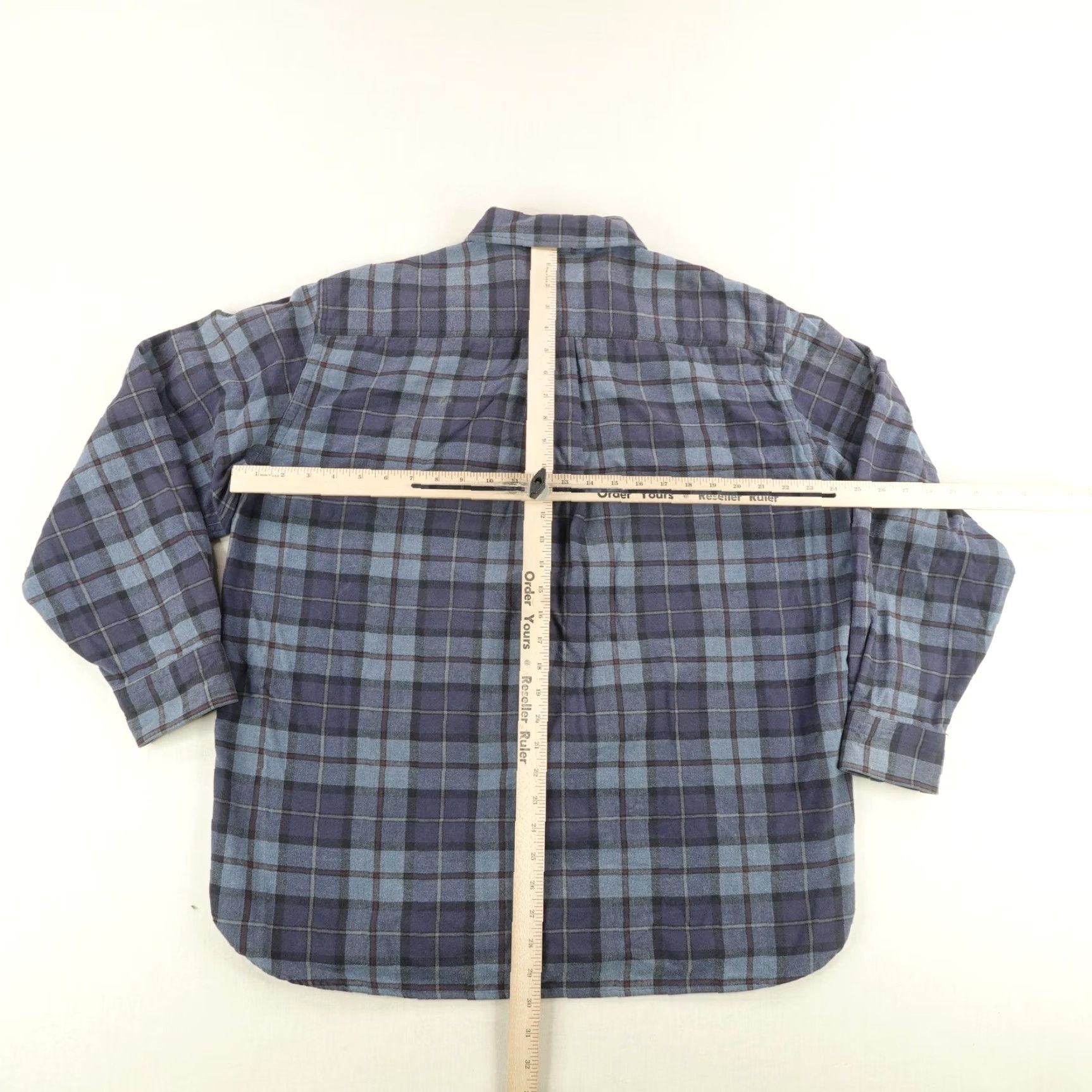 Vintage VINTAGE LL Bean Shirt Mens Large Blue Gray Plaid Flannel Button-Up Casual Outdoors Workwear Size US L / EU 52-54 / 3 - 4 Thumbnail