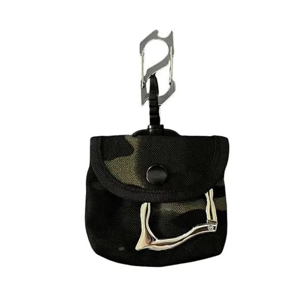 Jewelry Black Camouflage Compact Keychain Pouch, Durable Clip Size ONE SIZE - 5 Thumbnail
