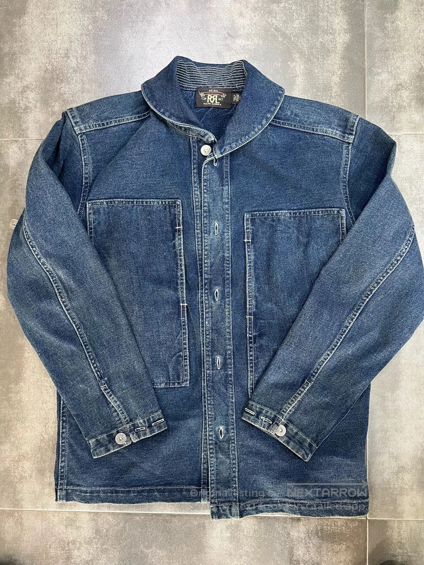 RRL Ralph Lauren RRL Indigo Jersey Deck Jacket. Size US XS / EU 42 / 0 - 1 Thumbnail
