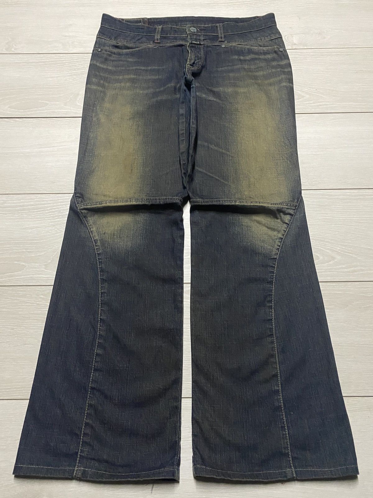 Marithe + Francois Girbaud Marithe Francois Girboud Mud Wash Whisker Super Baggy Size US 34 / EU 50 - 1 Thumbnail