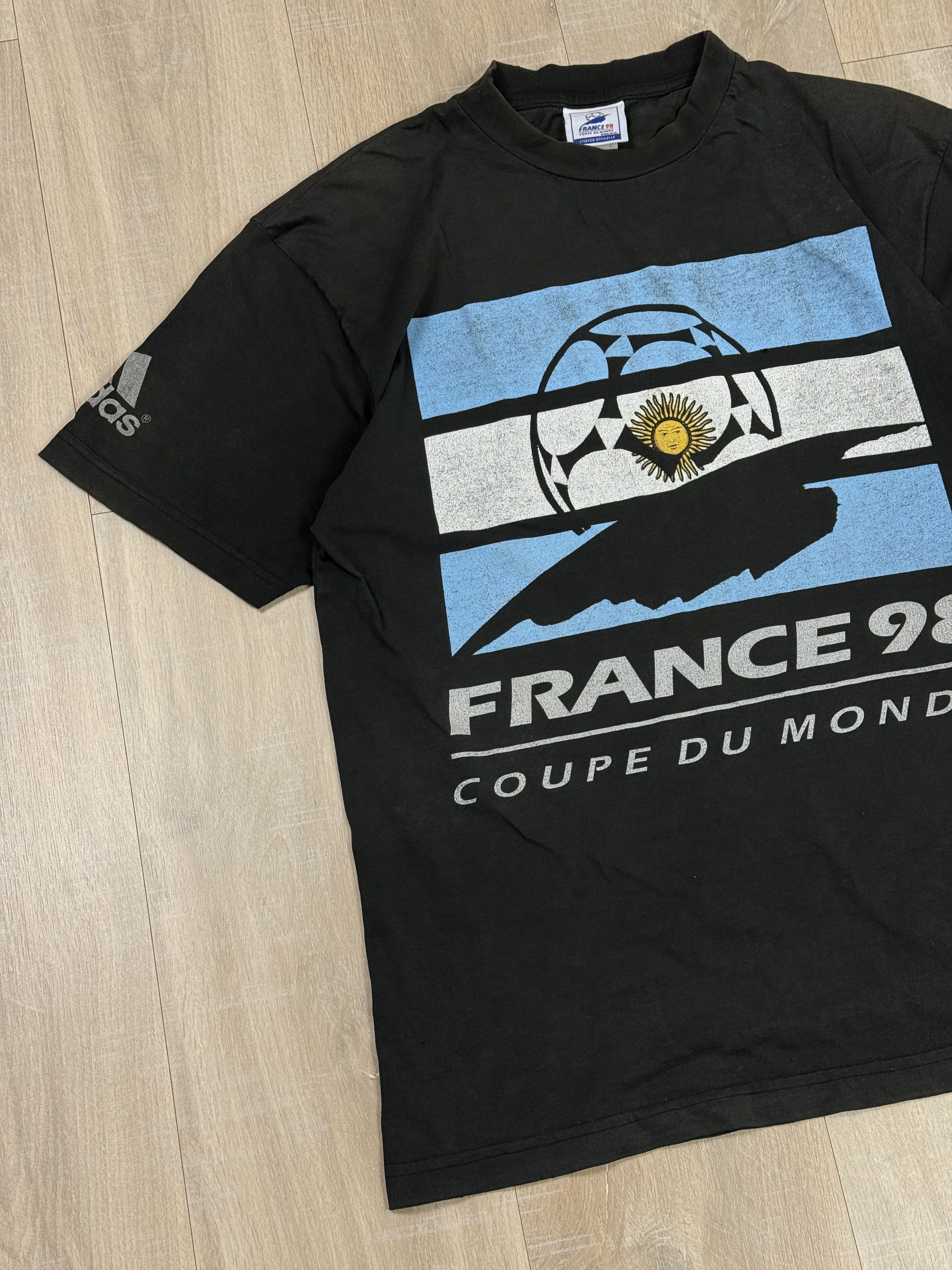Adidas Vintage 90s Adidas France 98 Football Argentina T-shirt Size US M / EU 48-50 / 2 - 3 Thumbnail