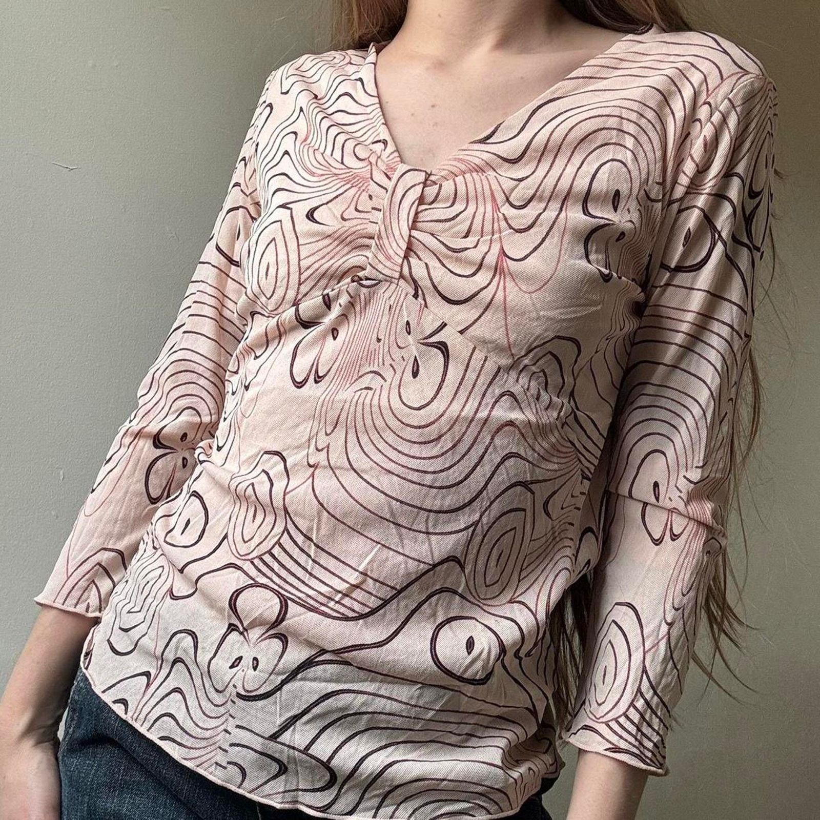 Vintage Y2K i.e. Petite Pale Pink Blouse Small Preppy Spring Summer Size S / US 4 / IT 40 - 4 Thumbnail