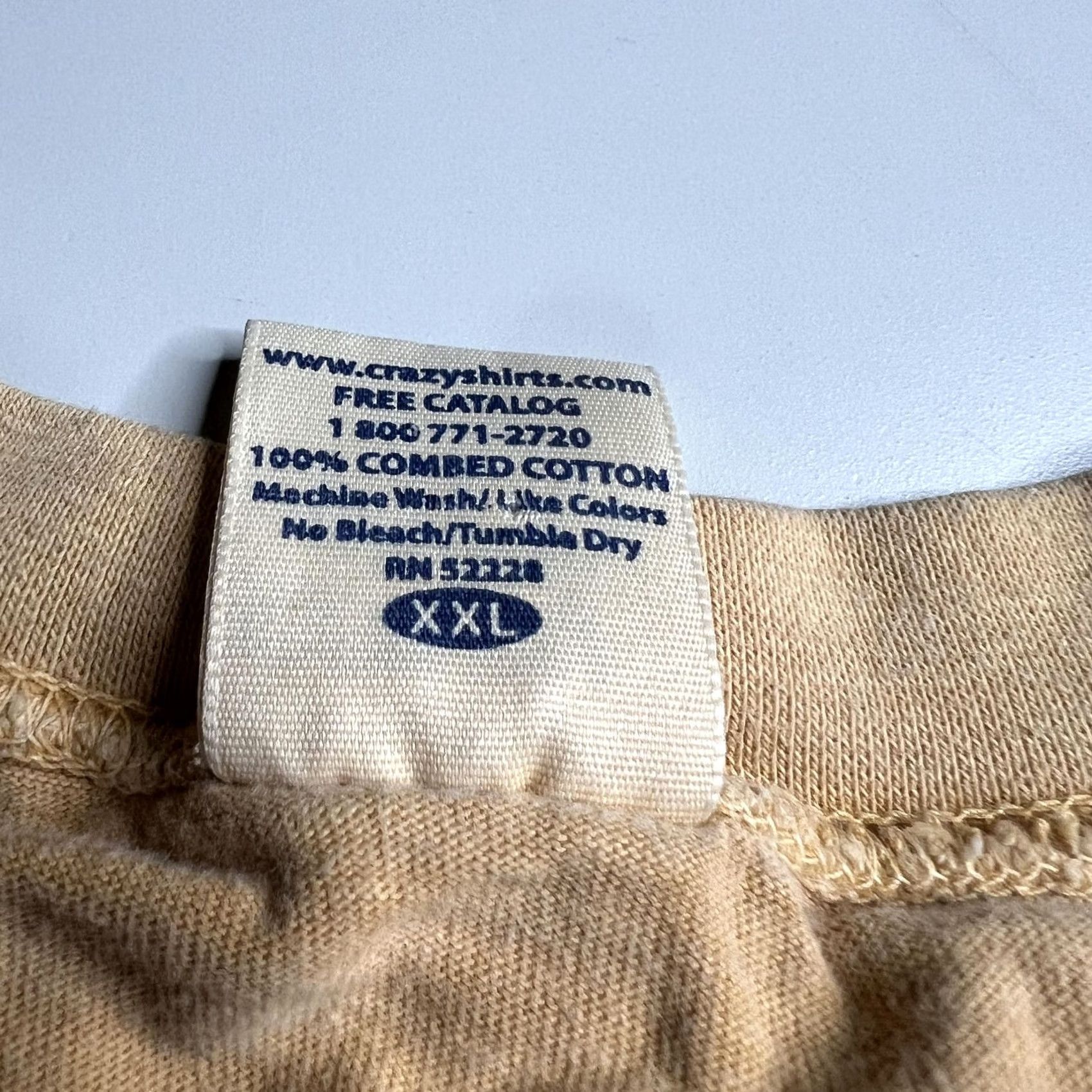 Vintage VINTAGE Crazy Shirts Shirt Mens 2XL Beige Ugly Tuna Saloona Carmel Beer Fish Graphic Tee Size US XXL / EU 58 / 5 - 3 Thumbnail