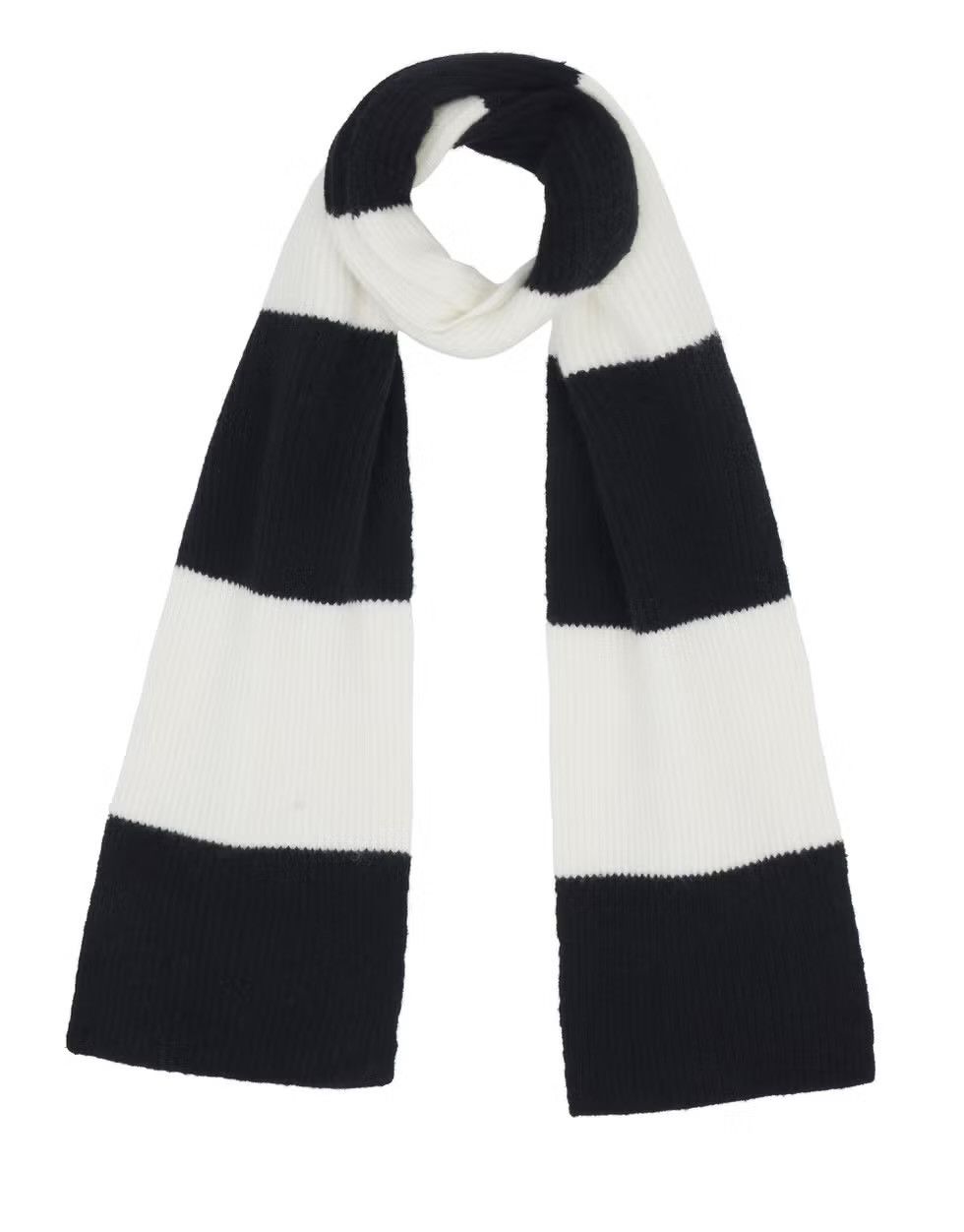 Bella Freud Striped wool mohair b&w Xlong scarf Size ONE SIZE - 3 Thumbnail
