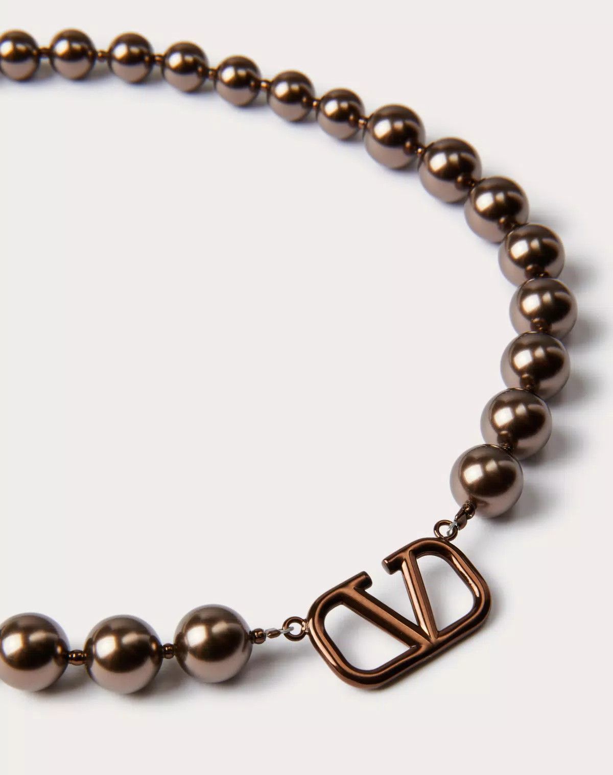 Valentino oc11z0725 Size:OS/Necklace With Swarovski® Pearls in Brown Size ONE SIZE - 2 Thumbnail