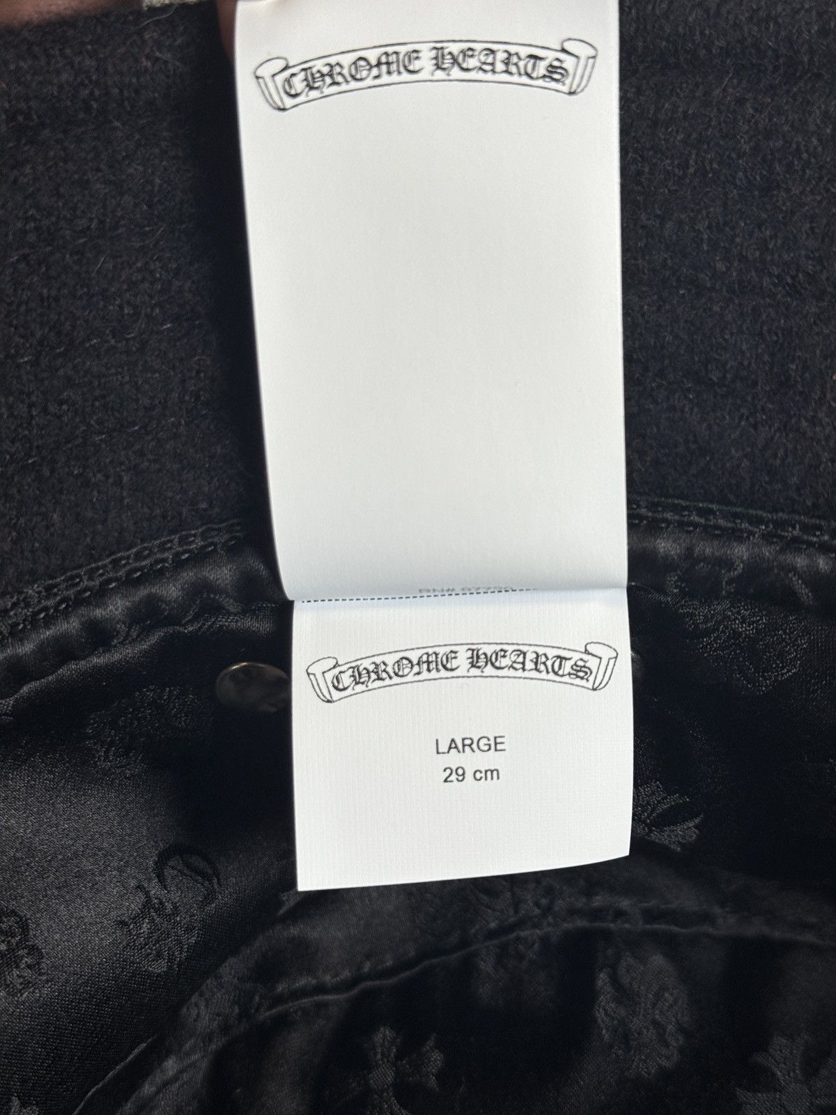 Chrome Hearts Brand New Cashmere Silk Black/Red Chrome Hearts Bucket Hat Size ONE SIZE - 12 Thumbnail