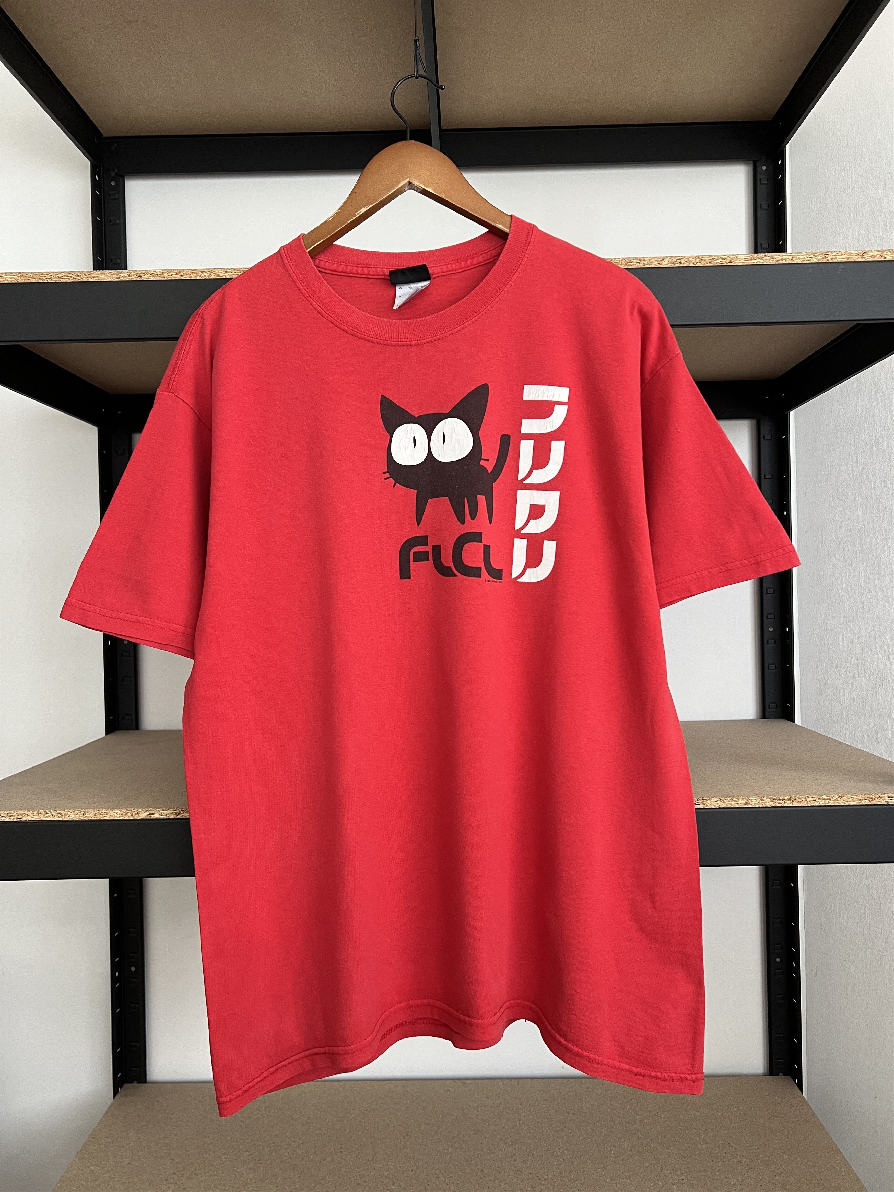 Anime Vintage 1999 FLCL Fooly Cooly Furi Kuri Cat Anime T-shirt Size US L / EU 52-54 / 3 - 1 Thumbnail