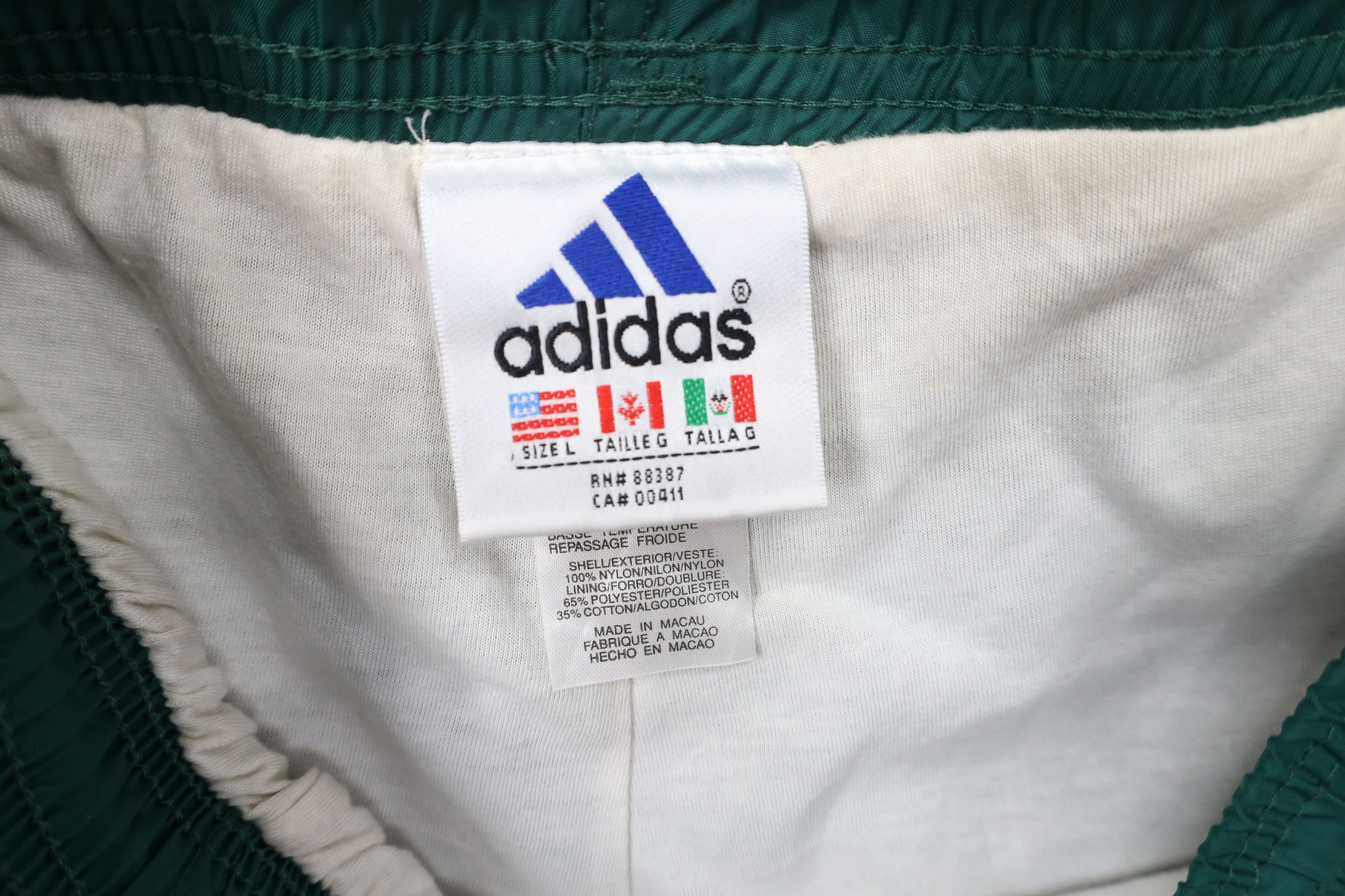 Adidas × Vintage Vintage 90s Adidas Nylon Windbreaker Jogger Pants Green Size US 36 / EU 52 - 9 Thumbnail