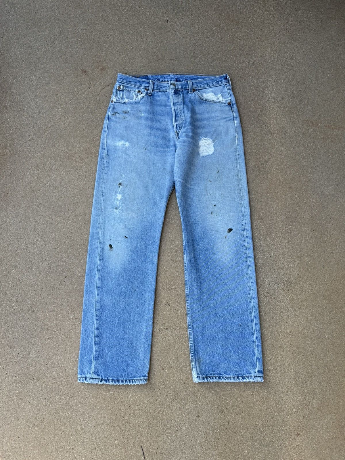 Levi's Vintage 90s Levis 501xx Buttonfly Straight Denim Jeans 32x30 Size US 32 / EU 48 - 1 Thumbnail