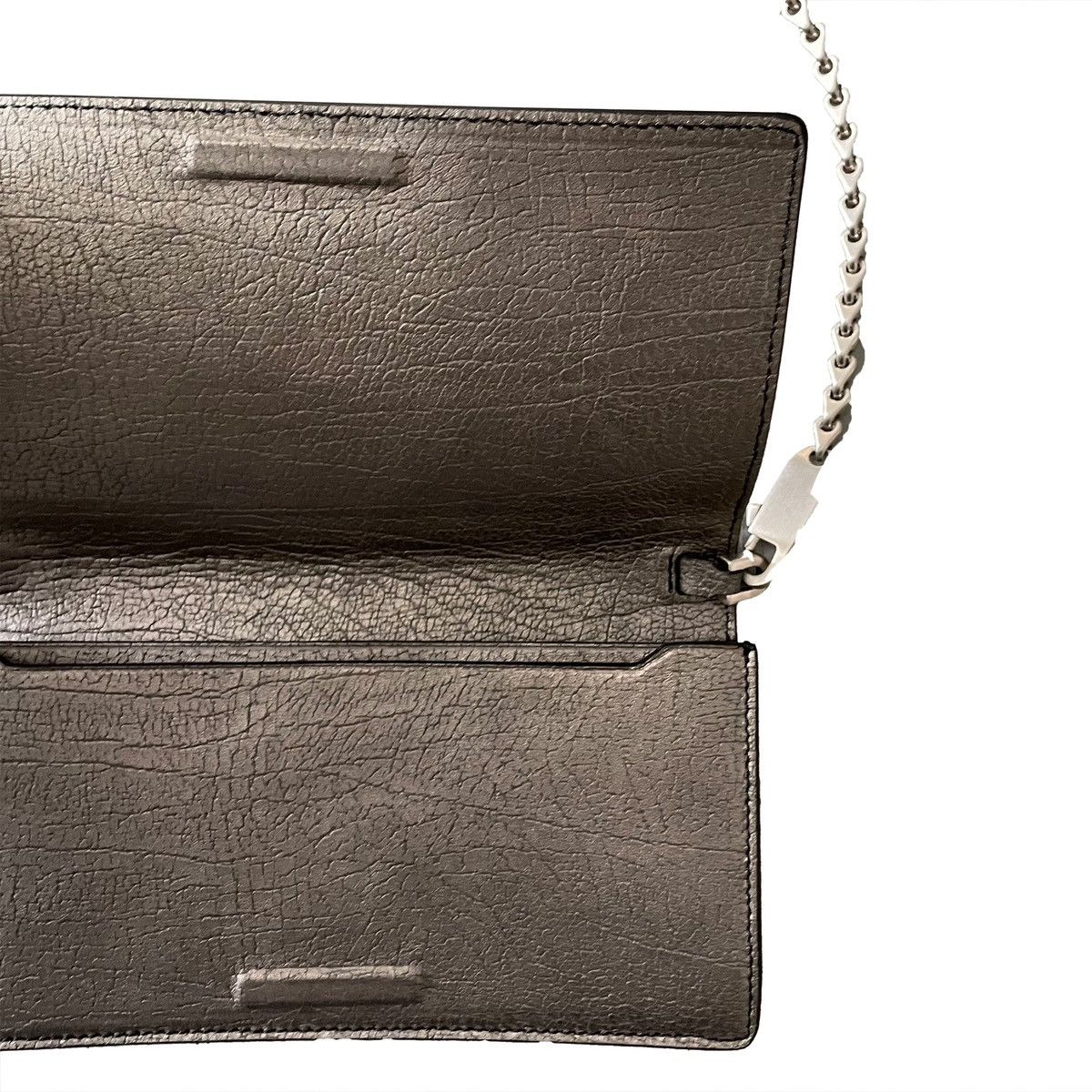 Rick Owens ★ Rick Owens, FW18 Silver Leather Bag with Snake Chain Size ONE SIZE - 3 Thumbnail