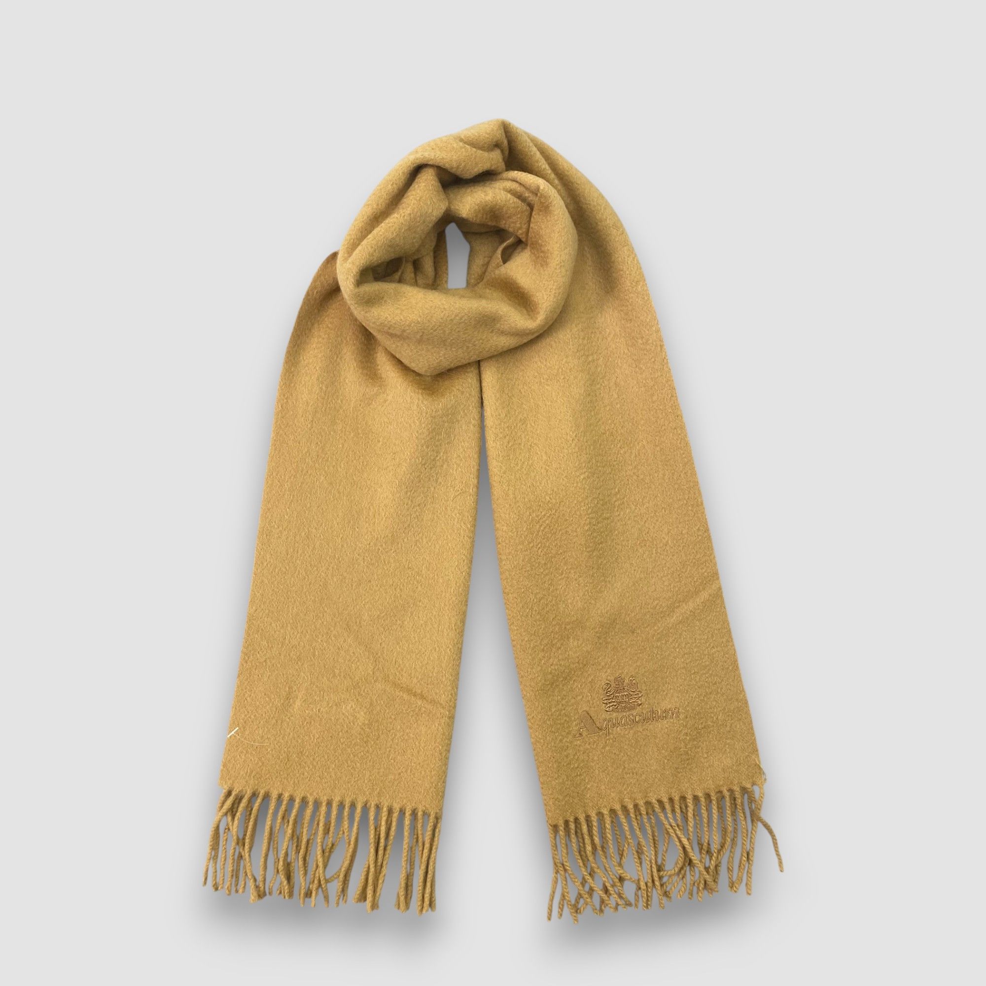 Aquascutum Vintage Aquascutum Scarf Muffler Wool Fringe Winter Scarves Size ONE SIZE - 1 Thumbnail