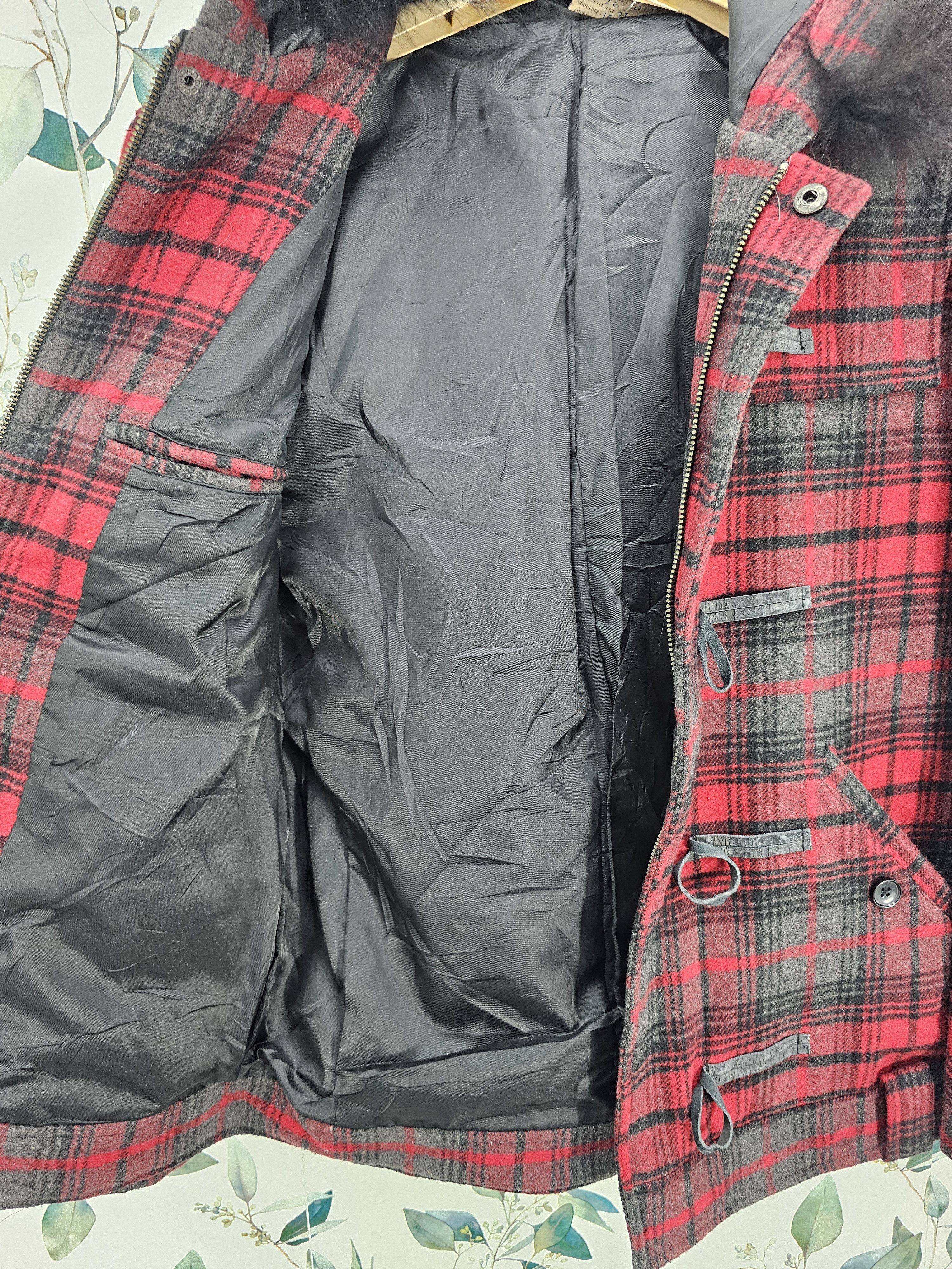 semanticdesign Semantic Design Plaid Checked Wool Punk Heavy Jacket J0147 Size US M / EU 48-50 / 2 - 7 Thumbnail