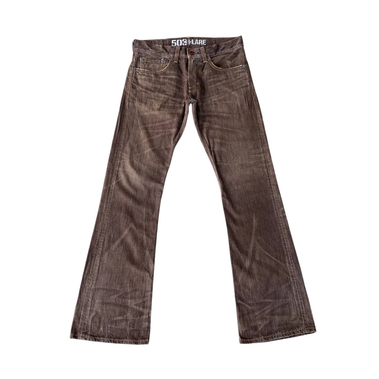 Edwin FLARE EWDIN 503 HERINGBONE GHOSTCLAW DARK BROWN Size US 30 / EU 46 - 3 Thumbnail