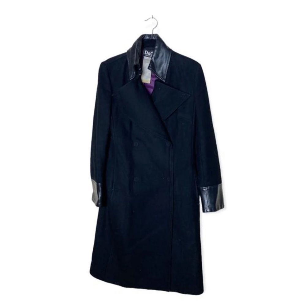 image of Dolce Gabbana Dolce & Gabanna Size Xs Black Wool Peacoat, Women's