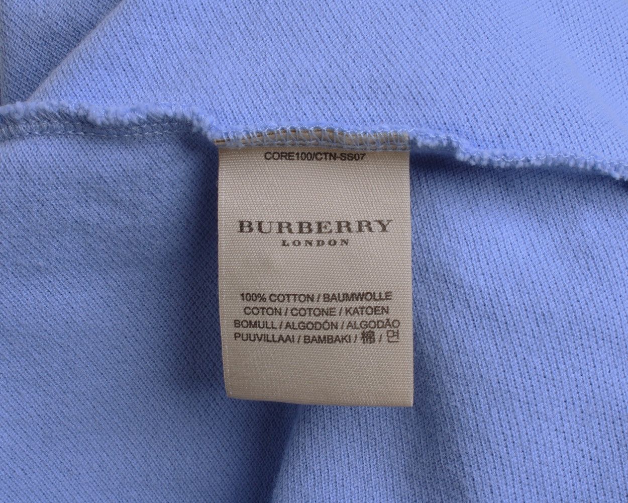 Burberry × Vintage Burberry London Blue Big Size Long Polo Shirt Size US XL / EU 56 / 4 - 13 Thumbnail