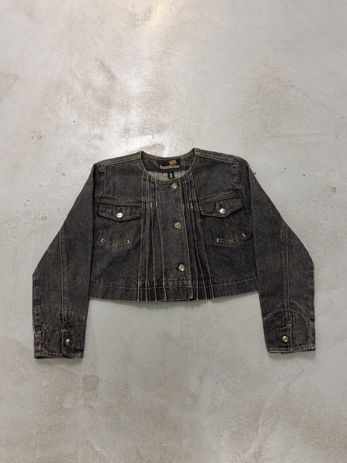 Marithe + Francois Girbaud Marithé + François Girbaud Reproduction Cropped Denim Jacket Size S / US 4 / IT 40 - 1 Thumbnail