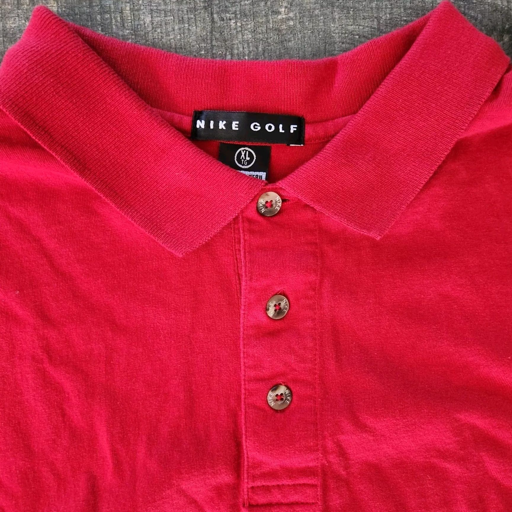 Nike Nike Polo Shirt Men XL Red Golf Vintage 90s Polo Shirt Nike Logo Classic Sports Short Sleeve Collared Pullover Polyester Blend Regular Fit Shrug? Size US XL / EU 56 / 4 - 3 Thumbnail