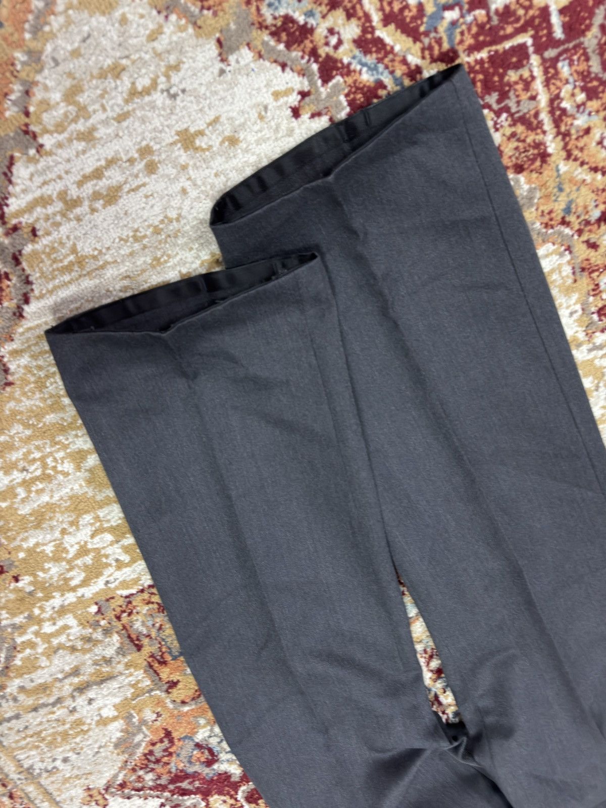 Vintage 1980s Wool Suit Pants Baggy Trousers Blend Balenciaga Rick Size US 30 / EU 46 - 2 Thumbnail