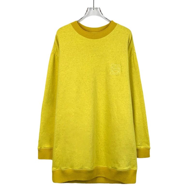 Loewe Loewe Yellow logo embroidered cotton round neck long sleev Size S / US 4 / IT 40 - 1 Thumbnail