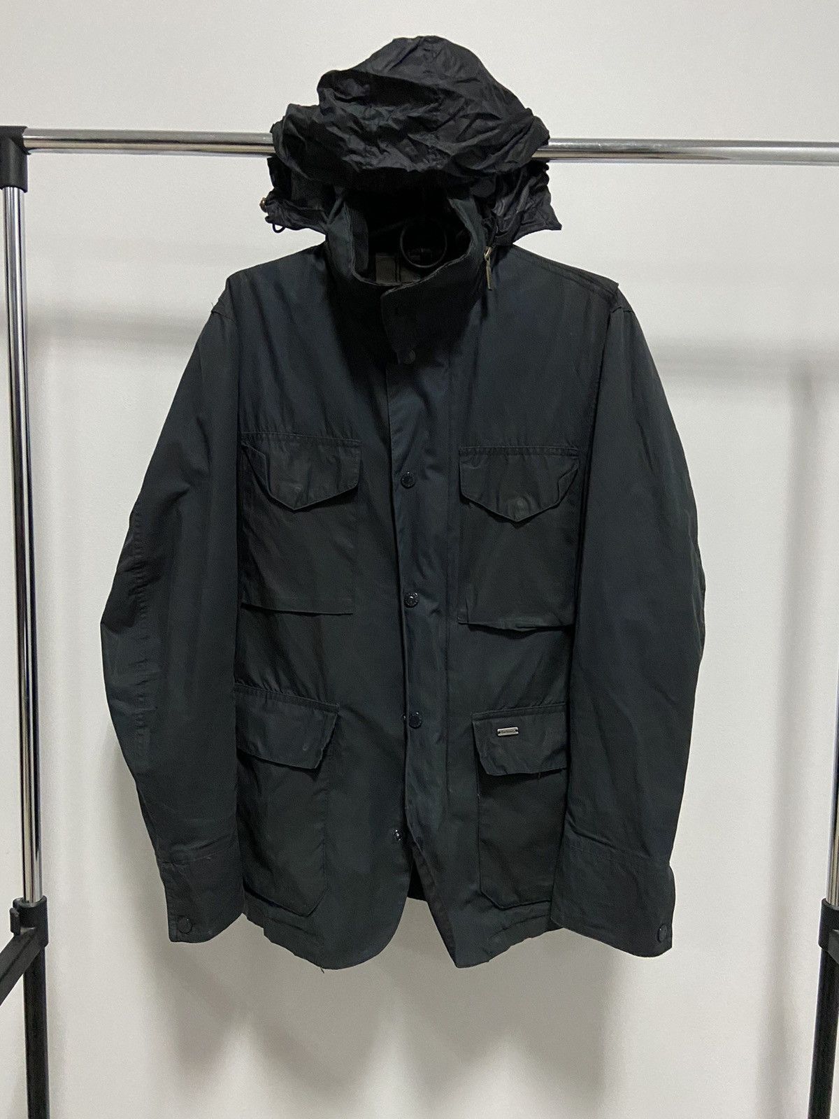 Barbour Tailored Sapper Wax vintage hooded jacket