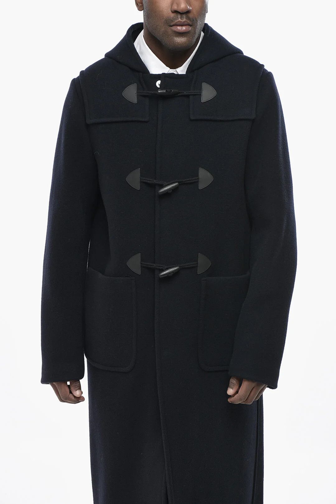 Prada og1mm0426 Toggles & Hood Wool Coat in Blue Size US M / EU 48-50 / 2 - 4 Thumbnail