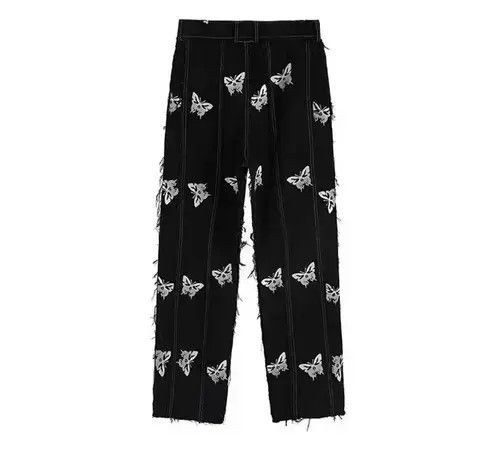 Japanese Brand × Vintage Butterfly pants streetwear Size US 32 / EU 48 - 4 Thumbnail