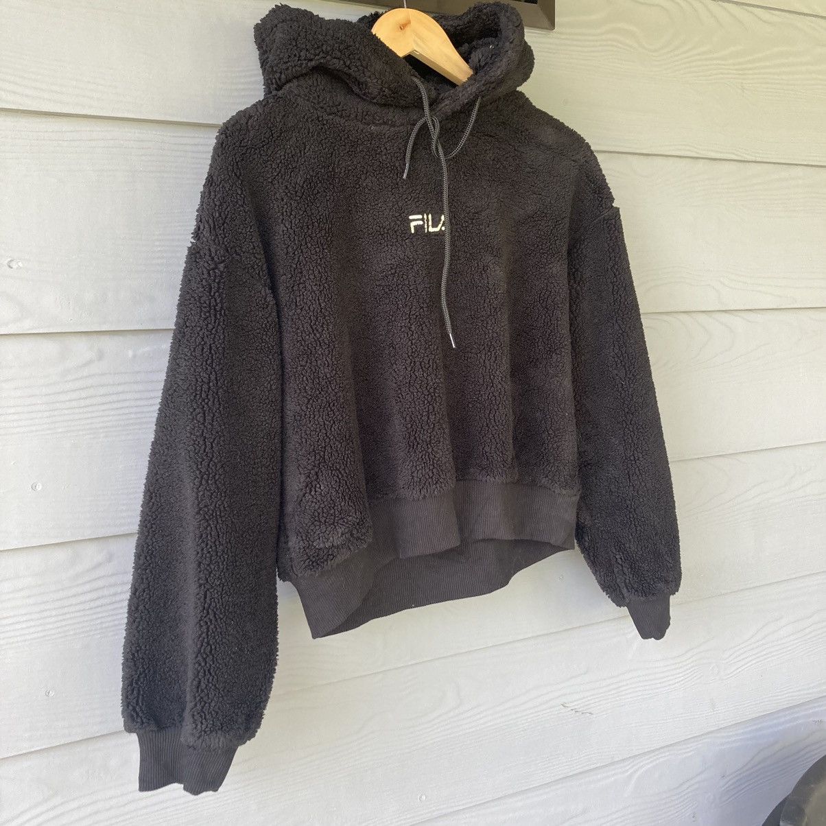 Fila Vintage Fila Crop Top Fleece Hoodie Size M / US 6-8 / IT 42-44 - 3 Thumbnail