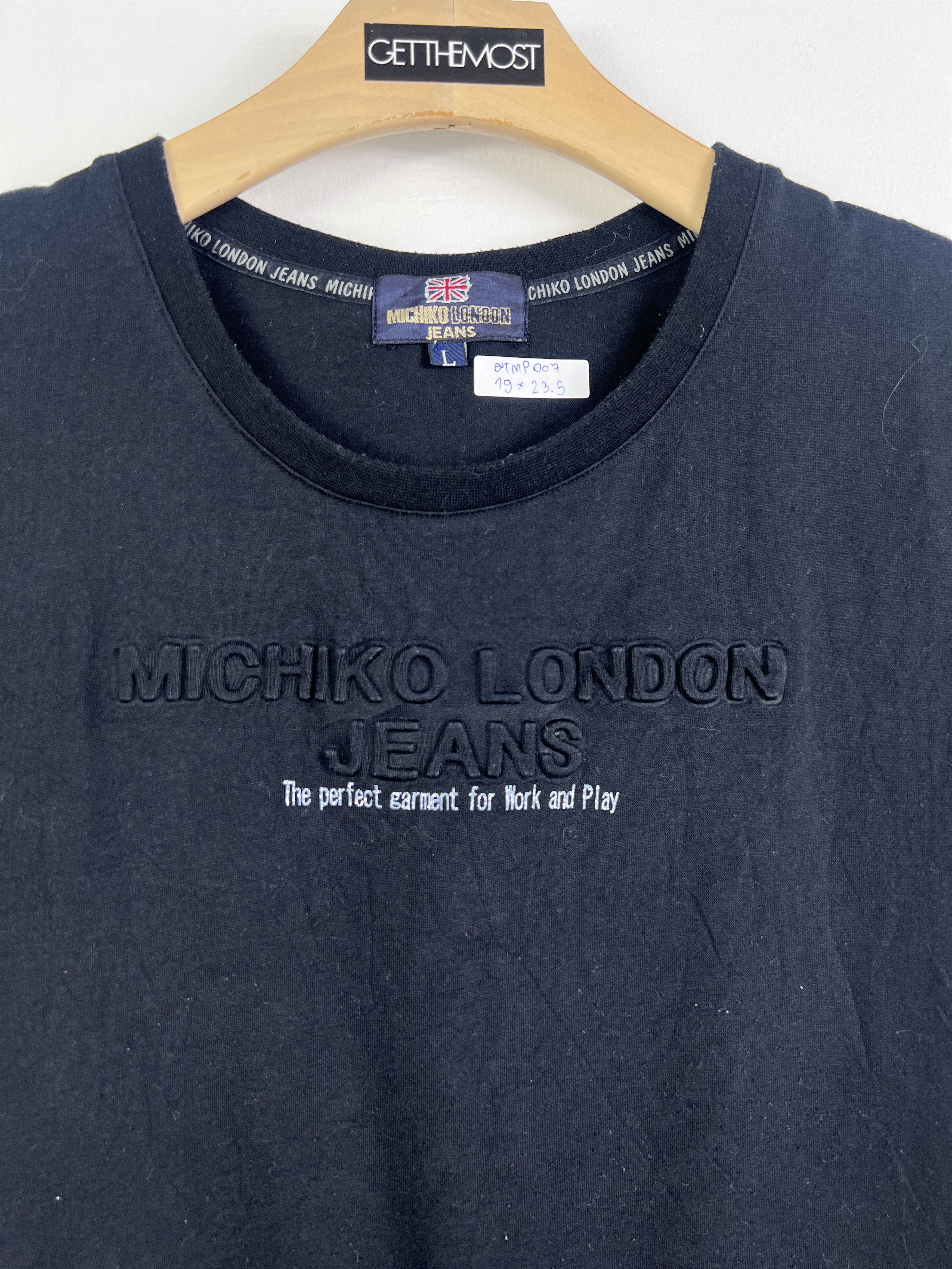 Michiko Koshino London Michiko London Jeans Box Logo Tee (L) GTMP007 Size L / US 10 / IT 46 - 2 Thumbnail