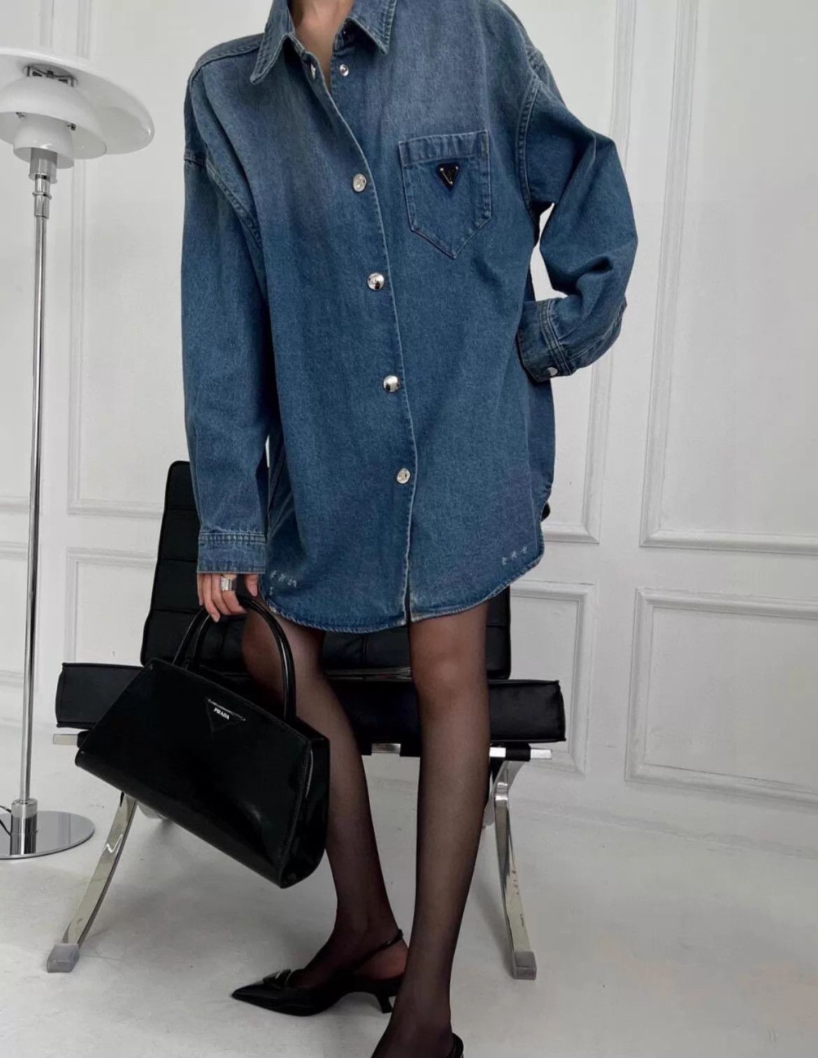 Prada PRADA Denim Blue Jacket 38 Size XS / US 0-2 / IT 36-38 - 9 Thumbnail