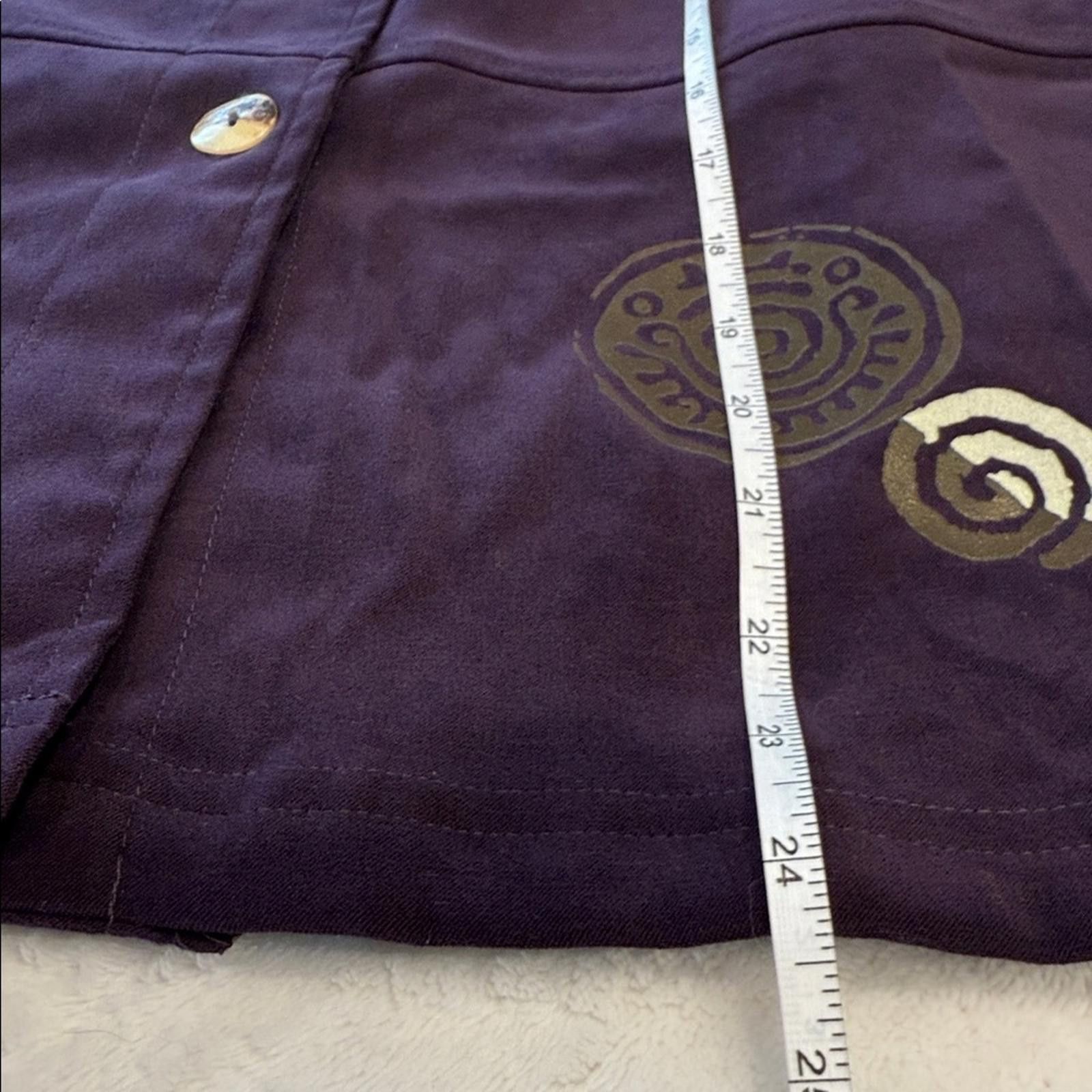 Other Country Casuals purple faux suede jacket Aztec designs SZ MP Size 32" / US 10 / IT 46 - 10 Thumbnail