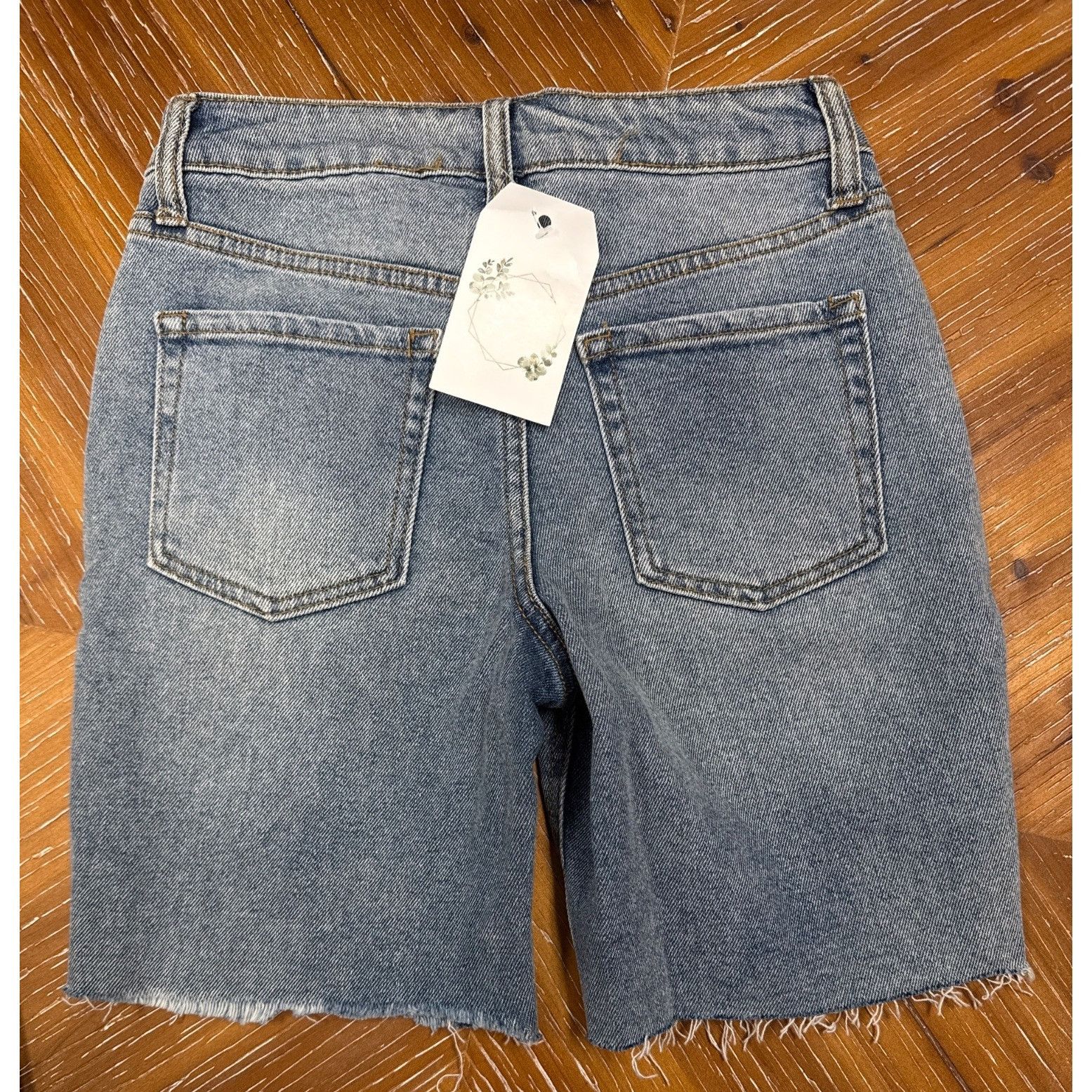 Other Wild Fable Womens Distressed Denim Bermuda Shorts With Raw H Size 24" / US 00 / IT 34 - 5 Thumbnail