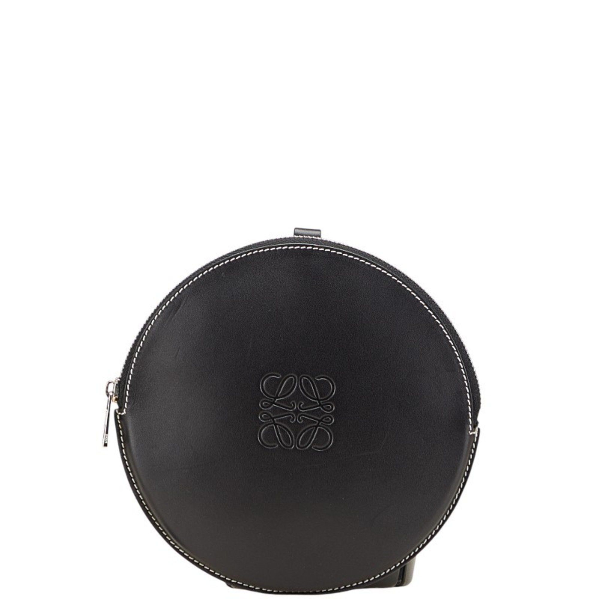 Loewe LOEWE Anagram Cookie Pouch in Black Leather for Women Size ONE SIZE - 1 Thumbnail