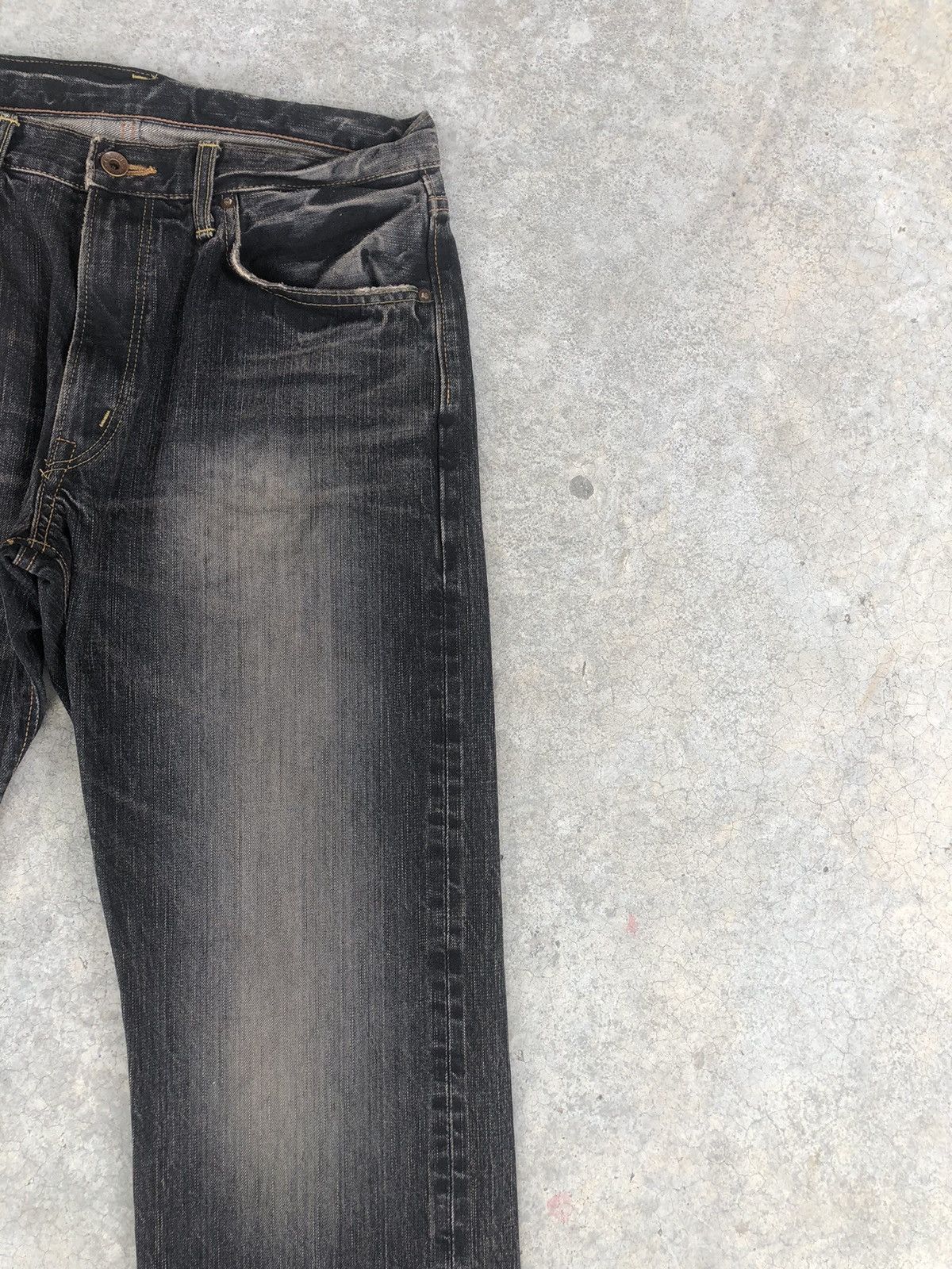 Edwin Japanese Edwin 505ZX Selvedge Denim Distressed Jeans Mudwash Size US 32 / EU 48 - 4 Thumbnail