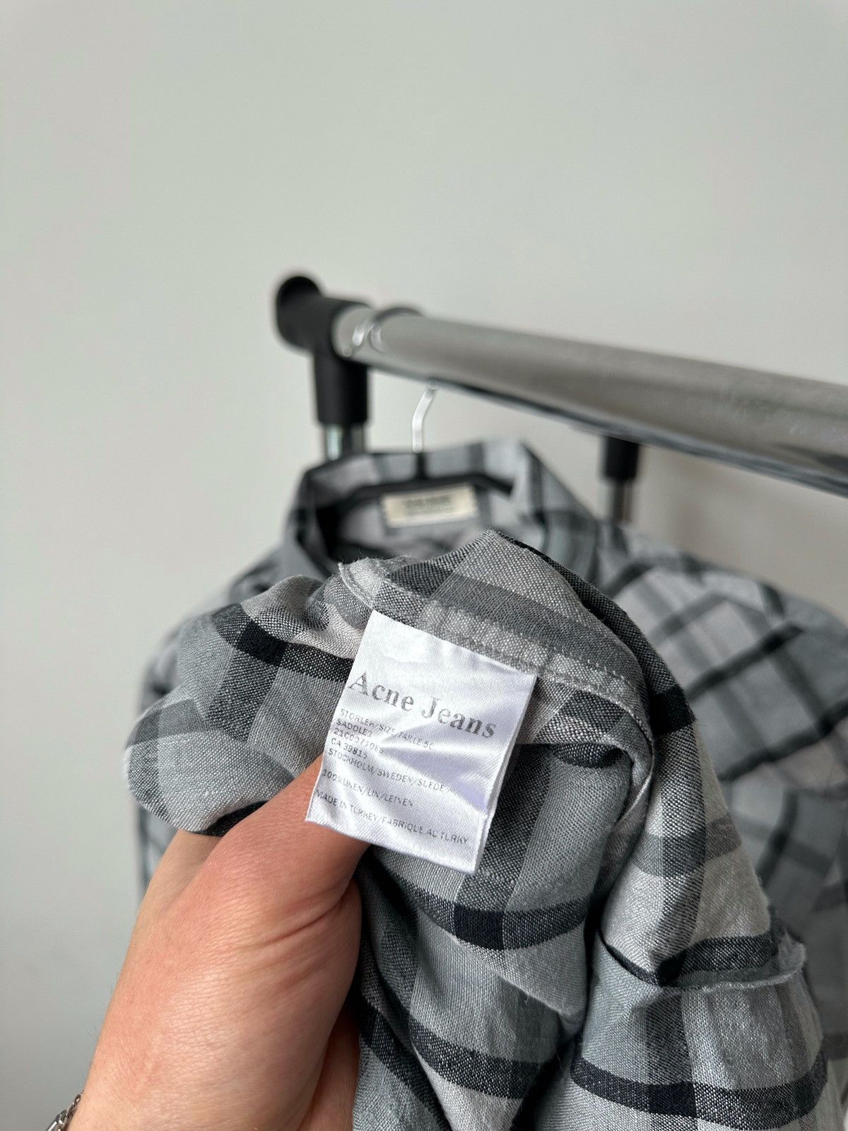 Acne Studios Acne Studios Jeans Linen Button Up Check Shirt Flannel Size US M / EU 48-50 / 2 - 7 Thumbnail